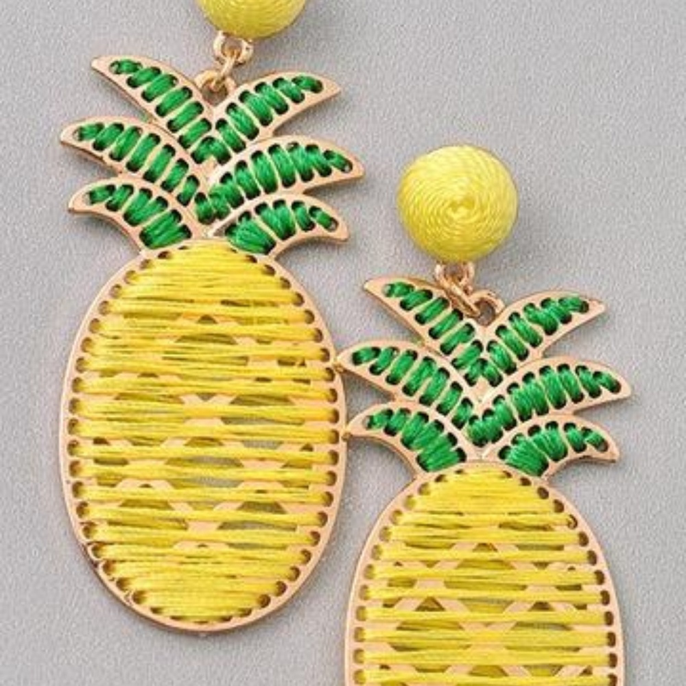 Threaded Pineapple Earrings